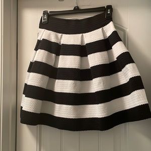 Express striped mod fit and flare skirt